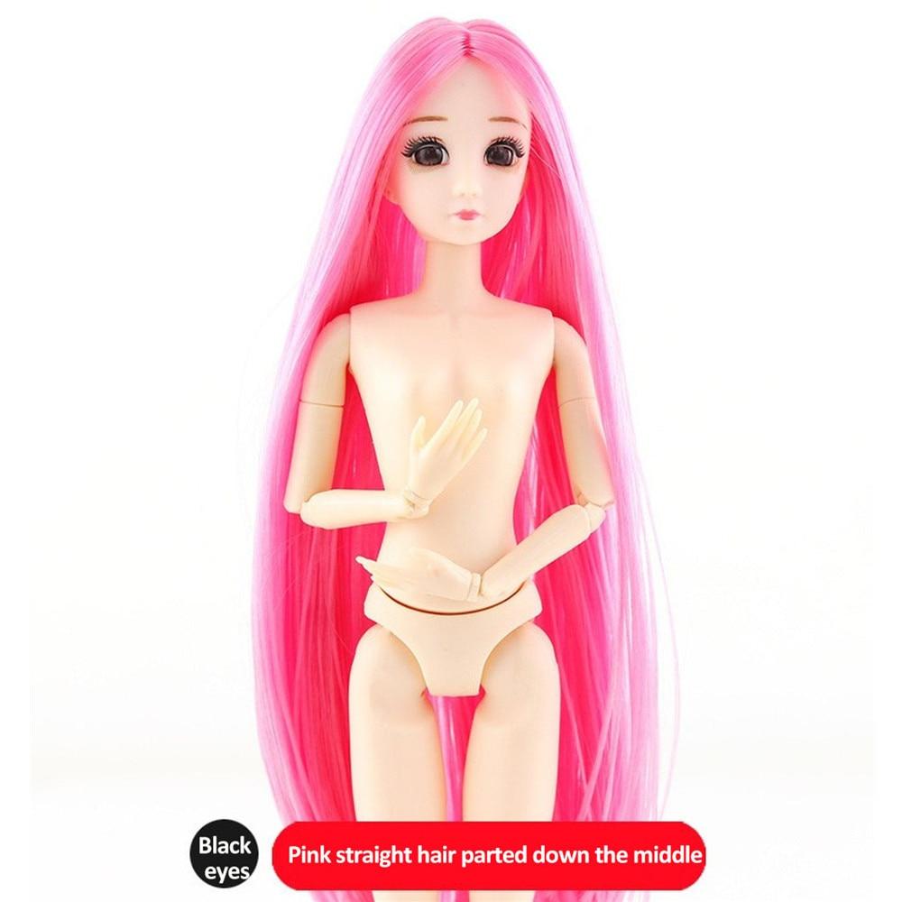 Кукла BJD 30 см, подвижные шарнирные куклы, 3D глаза, пластиковая кукла BJD для девочек, игрушки, длинный парик, женское обнаженное тело, модный рождественский подарок