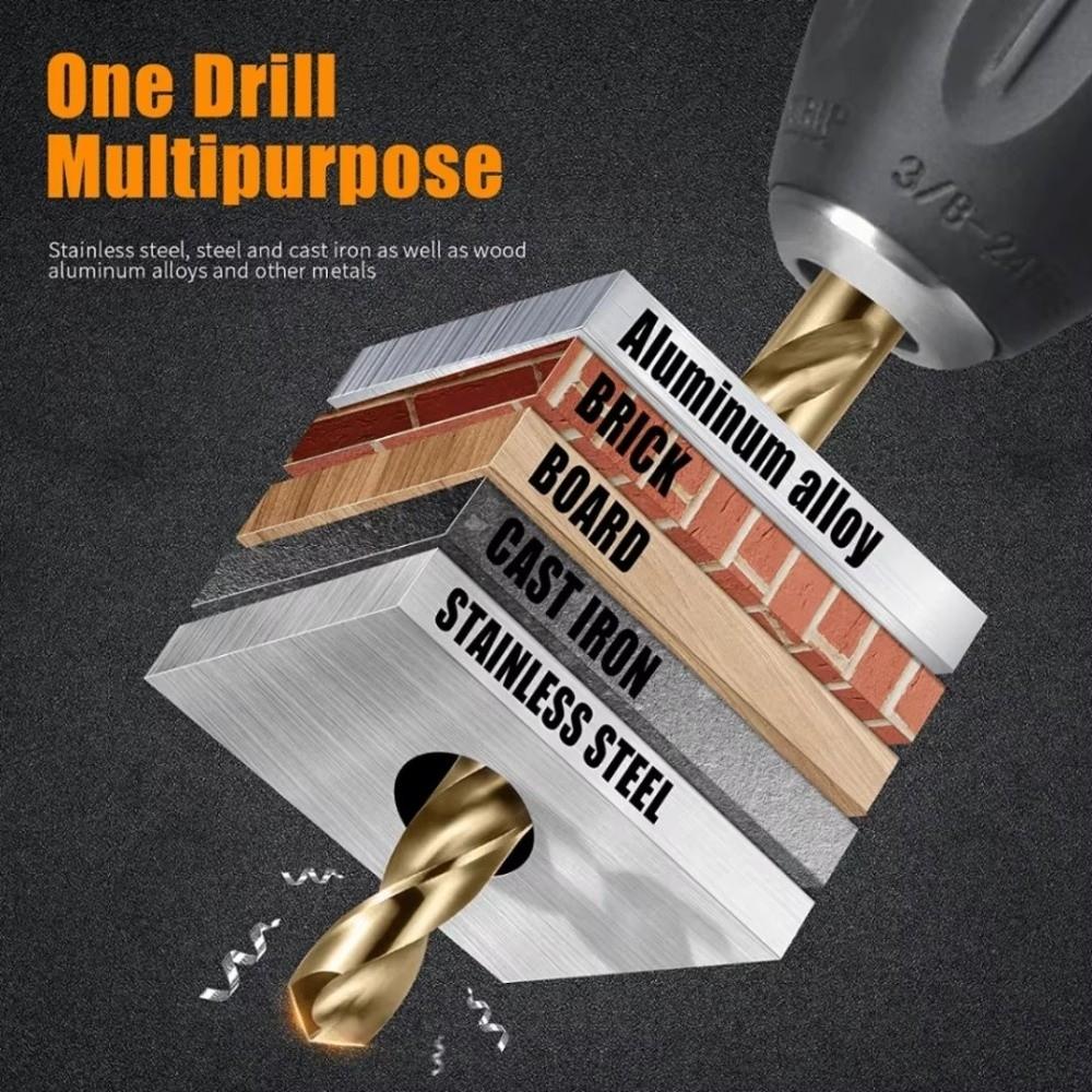 Precision Twist Drill Bits High-Speed Steel Drill Kit High-Performance Masonry Drill Bits For Tile