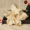 Shiny Simulated Sequined Flower Unique Xmas Tree Accessories Artificial Christmas Flowers  Wedding