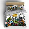 Cheerful animal choir under sunshine Print Bedding Set 1 Duvet Cover 2 Pillowcases for Adult and Children Luxury Gift