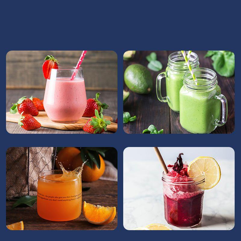 Портативная соковыжималка с 6 лезвиями, чашка для фруктового сока, 400 мл, зарядка через USB, маленькая соковыжималка, блендер для смузи, мясорубка, кухонный комбайн, блендер