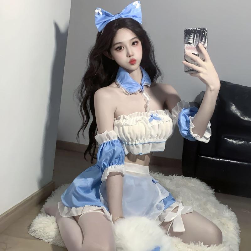 Sexy lingerie sweetheart maid pure lust playful lolita os maid lace cute tits sweet uniform