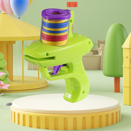 Игрушка-пусковая установка для дисков с триггером, 15 дисков EVA, открытый сад, задний двор, лужайка, парк, детский летающий диск-шутер, игра для малышей, подарок для мальчиков и девочек