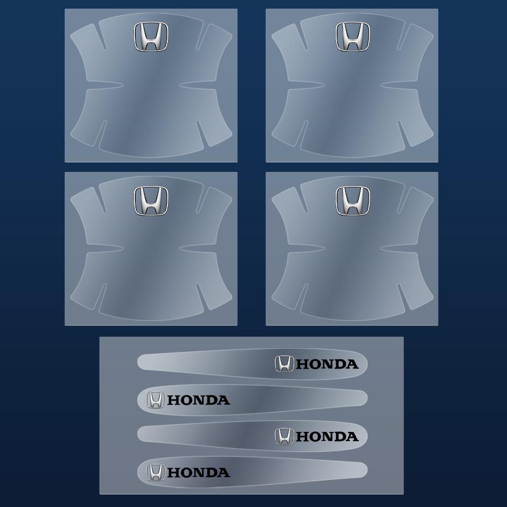 AQW1 8PCS Transparent Car Door Handle Anti Scratches Protector Film Sticker For Honda Mugen CIVIC Pilot Type R Type S VTEC DOHC Vezel