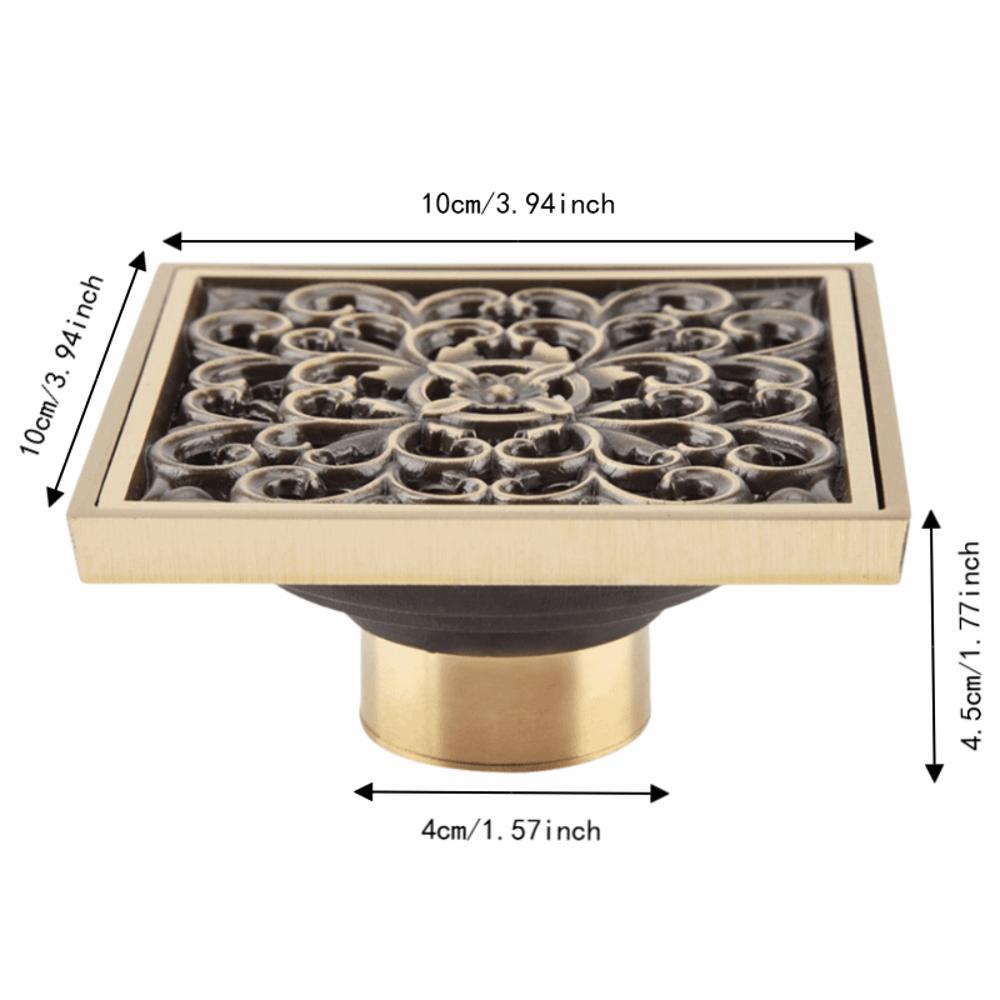 Antique Bathroom Waste Drain Brass Strainer Cover Grate Antique Floor Drain Home