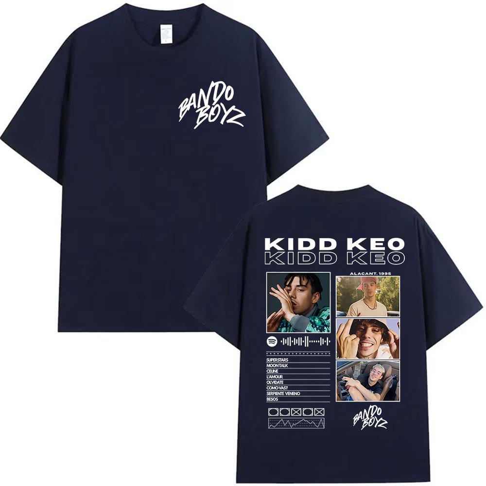 Rapper Kidd Keo Bando Boyz Album 2025 Graphic TShirts Mens Vintage Fashion Oversized Cotton T Shirt Hip Hop Clothing Tshirts
