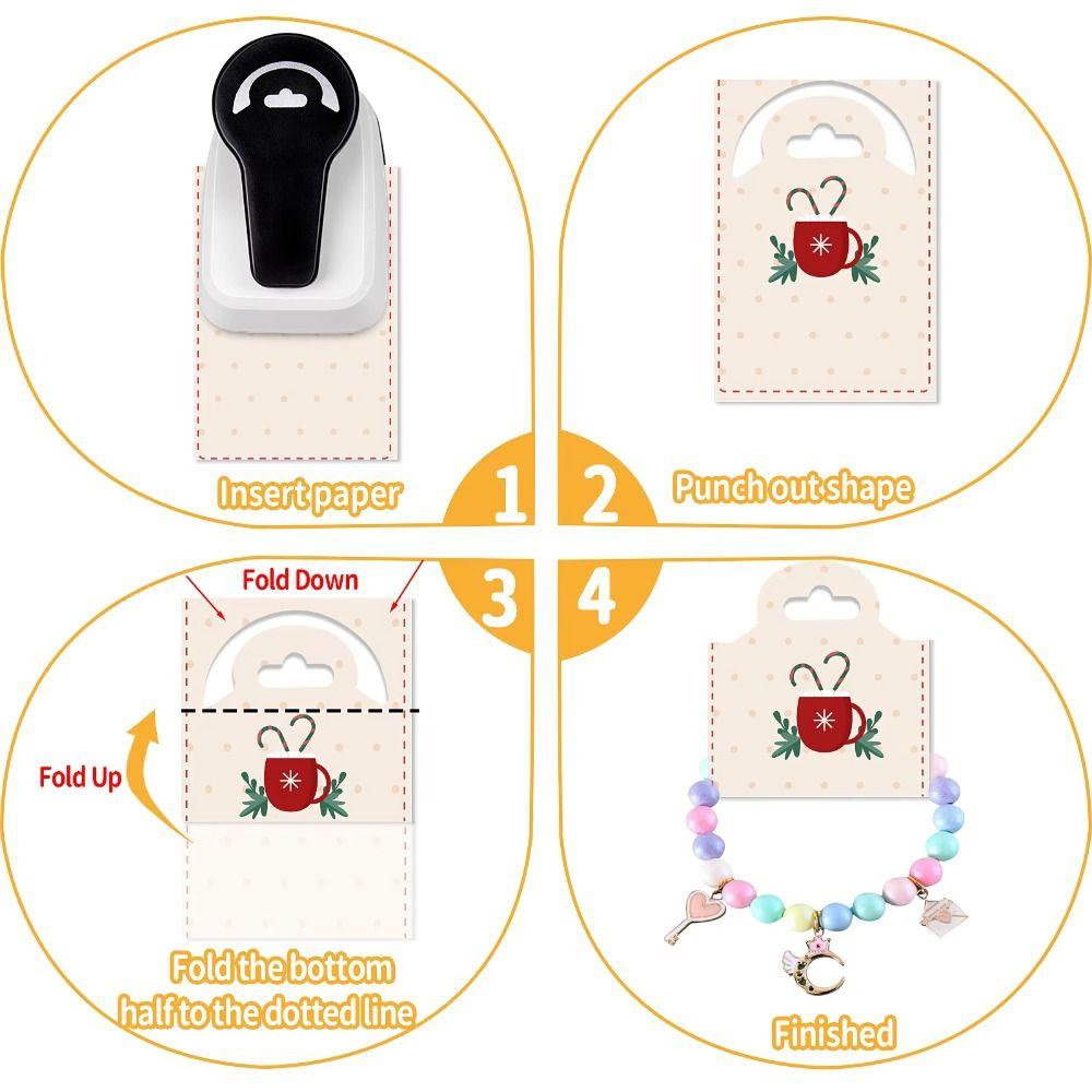 Браслет Ожерелье Дырокол для бумаги Складные эмбоссирующие дыроколы Дырокол для рукоделия Ювелирная карта