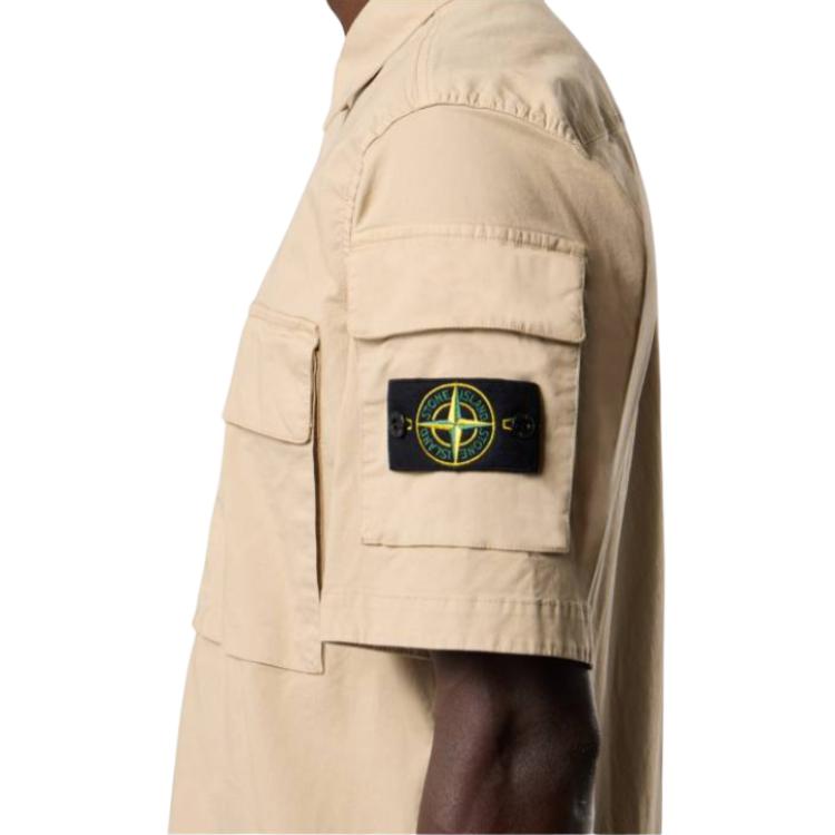 Stone Island Pocket Short Sleeve Polo Shirt Men shirts Yellow K2S151100007S0010V009A