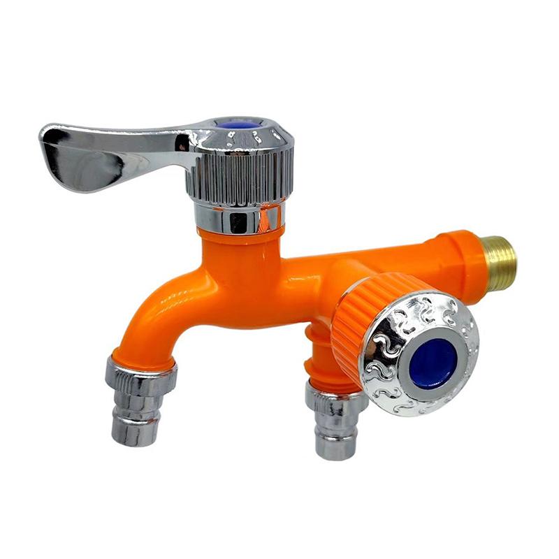 1/2" Universal Interface Faucet Double Outlet Dual Control Water Tap Connector