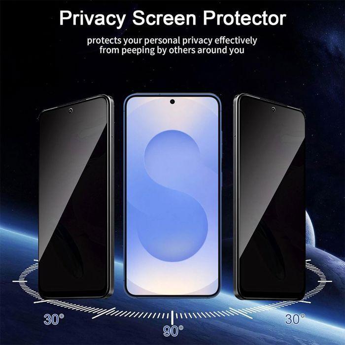 3 Verre Trempé - BOOLING - pour Samsung Galaxy S25 Plus - Anti-Espion Facile Antichoc Résistant 9H