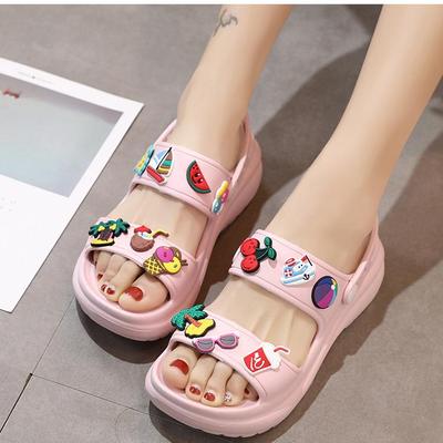 Женские сандалии на толстой подошве, модная верхняя одежда, повседневные пляжные сандалии