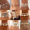 New Ankle Chain, Shell, Small Starfish, Turtle, Rice Bead, Irregular Turquoise Bead, Seaside Vacation Style Foot Accessory