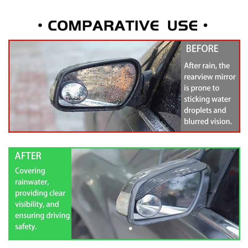 2pcs Car Sun Visor Rearview Mirror Rain Eyebrow Shield Sticker For Opel Insignia Astra G J F K Vectra C H Corsa C B D Omega BX8