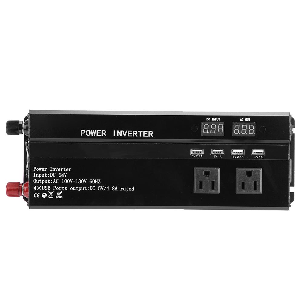 12V/24V To Black Car Solar Voltage Inverter High Power 3000W/4000W/5000W