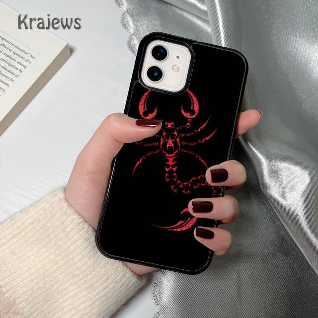 Krajews Animal Scorpio soft Phone Case Cover For iPhone 17 Air 16 15 14 plus 11 12 13 pro max coque Shell Fundas