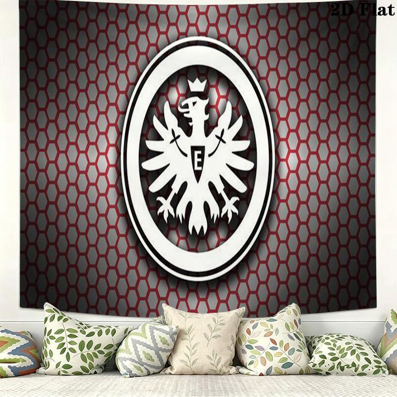 Eintracht Frankfurt logo Wall Tapestry Aesthetic Wall Hanging Printed Fabric Blanket Decorative Tapestries for Bedroom Living Room Home Decor