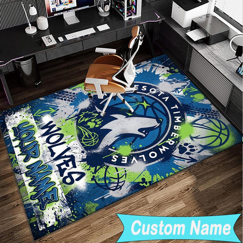 Custom Name Rug Minnesota Logo Area Rug Suitable for Indoor And Outdoor,Carpets for Homes, Offices,Living Rooms,Home Decor,Christmas Gift