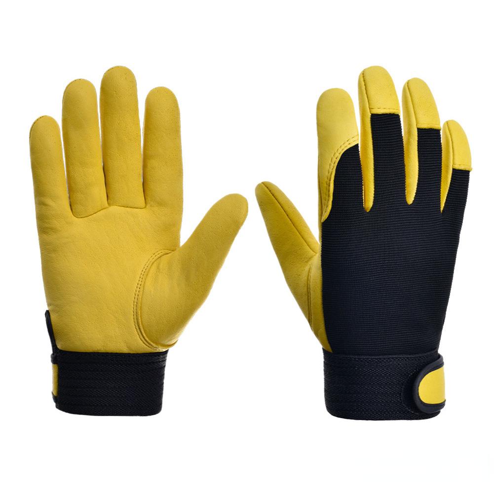 Износостойкие рабочие перчатки, кожаные рабочие рабочие сварочные защитные перчатки для сада, спортивные перчатки для мотоциклистов