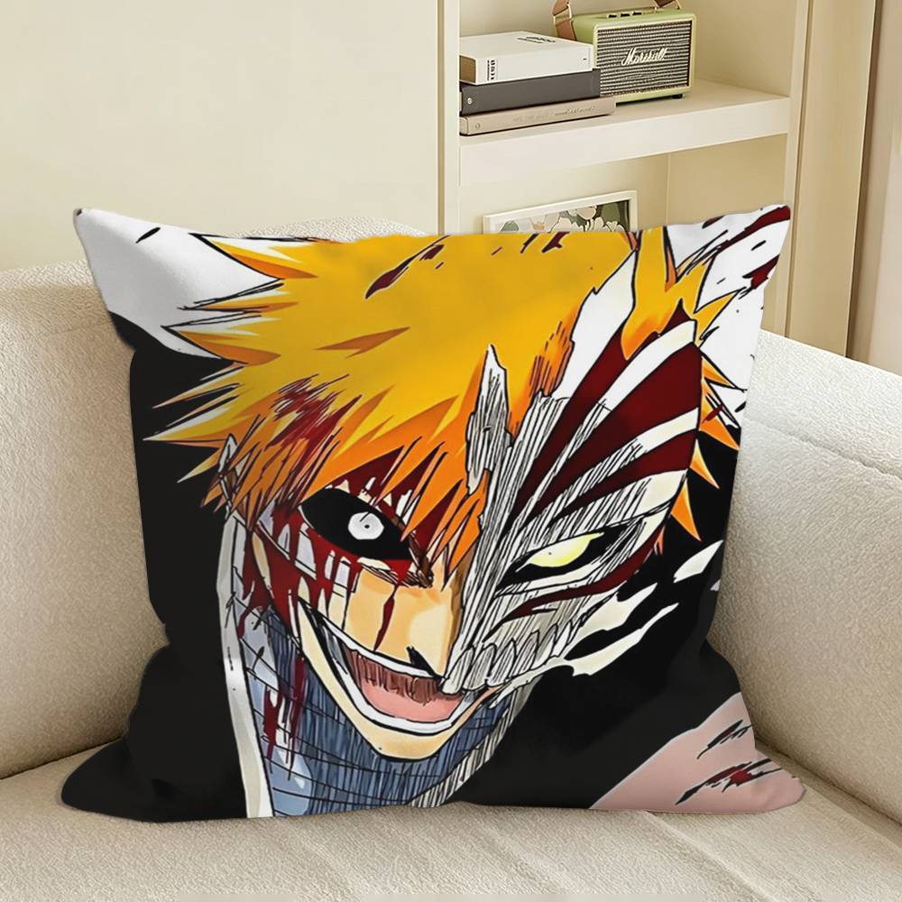 IIchigo kurosaki Anime BLEACH Square Sofa Pillow Cover Solid Color Living Room Home Decor Cushion Case