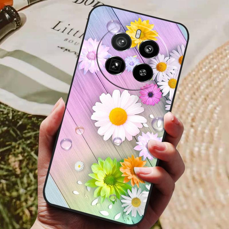 Для Realme 12 Pro Plus Чехол Роскошный Телефон Силиконовая Задняя Крышка Для Realme 12 Plus Чехлы Realme12 pro+ plus Защитная Оболочка Capas