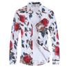 CEEN Long Sleeve Aloha Casual Hawaiian Floral Print Cotton Plus Sizes Men's Shirt, Available, Spring/Autumn
