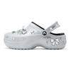 Crocs Классические клоги женские балетки серебристые