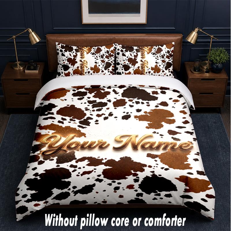 Other Similar Designs Theme Custom Text Or Name 3Pcs Bedding Set,1 Flat Sheet & 2 Pillowcases Personalized Home Bedding