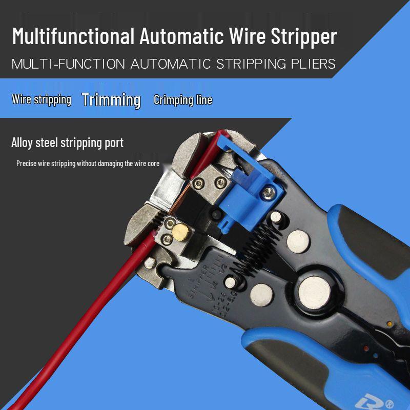 Hanbang Multifunctional Electrician Wire Strippers and Crimping Pliers, Chrome Vanadium Steel