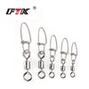 FTK 5 Pcs Fishing Hook, Pike Fishing Accessories Stainless Steel Swivel Bearing Pin Connector Fish Bait Swivel Hook