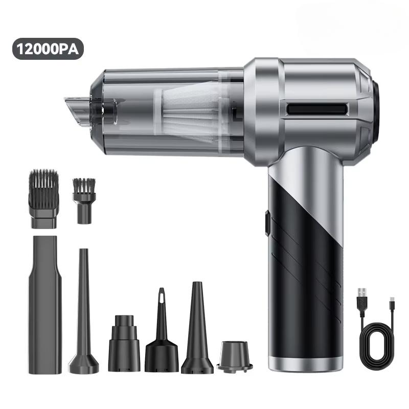 2025 Новый 15000PA Мини-пылесос для автомобиля 4 в 1 Мощная чистящая машина Мощное всасывание Ручной автомобильный беспроводной портативный бытовой прибор