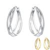 925 Sterling Silver Curve Weaving Large Circle Series Earring Jewelry Versatile Hoop Earrings for Women Jewelry Fine Gifts