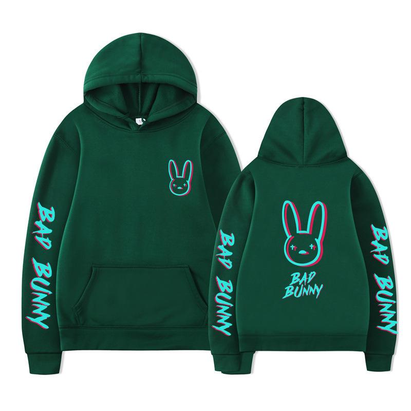 Модная унисекс толстовка с капюшоном Bad Bunny