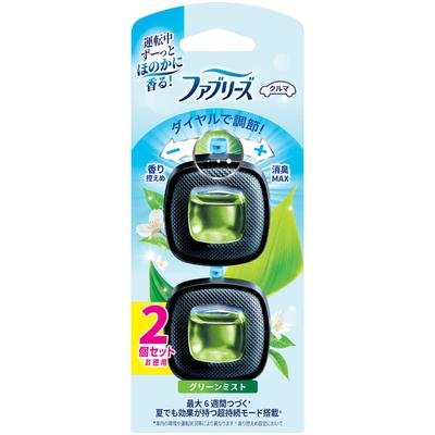 Febreze Easy Clip Освежитель воздуха для автомобиля Зеленый туман 2,5 мл x 2