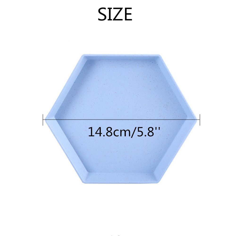 Столовая посуда Многофункциональные кухонные принадлежности Шестигранный поднос Десертные тарелки Пшеничная солома Сгущенка