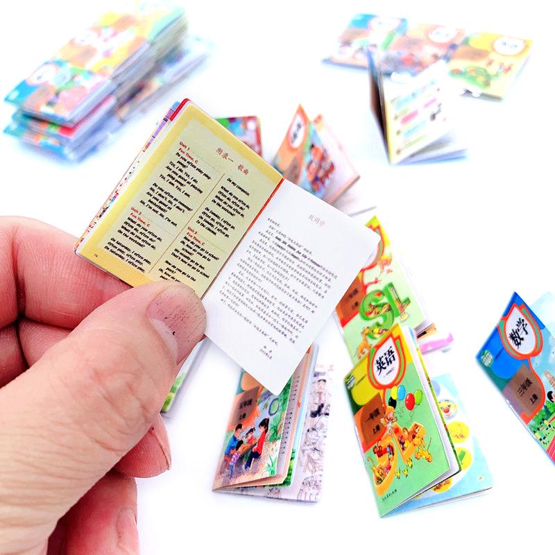 3шт 1:12 Миниатюрная книга для кукольного домика Учебники для всех классов Математика Английский Книги Модель Класс Декор Аксессуары для кукольного домика