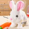 1 Set Electric Plush Doll Interactive Walking Bunny Toy with Realistic Sounds Educational Plush Stuffed Rabbit Doll for Kids