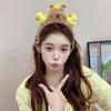 Duck Animal Fluffy Hair Hoop Non-slip Cartoon Hairbands Headpiece Face Washing Hair Hoop  Daily