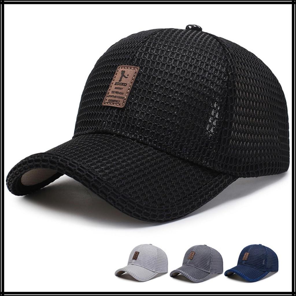 Летняя шляпа CZA142 [Белый Клык], Кепка, Шляпа, Для улицы, Сетчатая, Легкая, Дышащая, Простая, Стильная, Мужская, (Темно-серый)