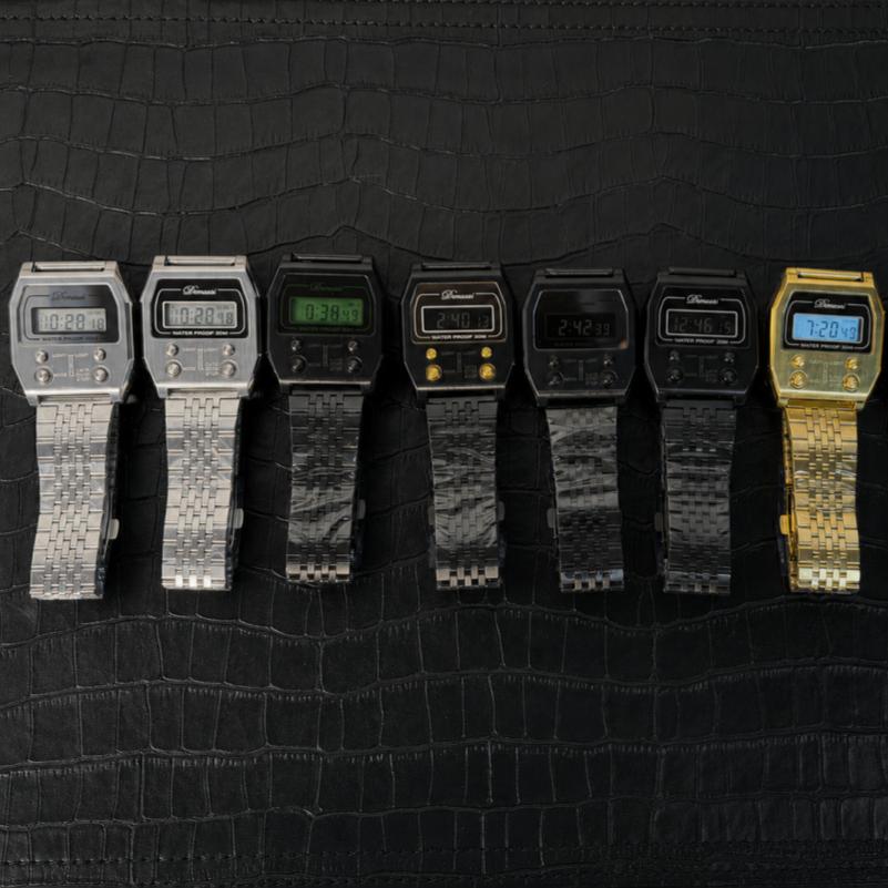Vintage Digital Men's Watch Classic Square Electronic Watch Multifunctional Timer Date Display Casual Sports Digital Watch