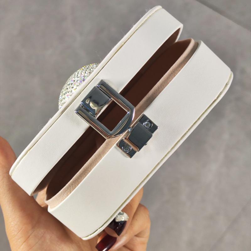 Elegant Heart-Shaped Rhinestone Jewelry Box for Earrings, Rings, and Necklaces