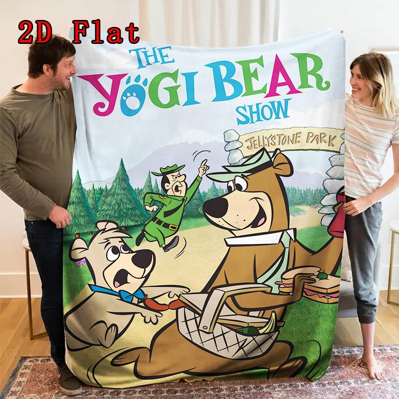 Jellystone Yogi Bear & Friends 2D Flat Pattern Flannel Blanket High quality All Seasons Warmth and Comfort Perfect for Christmas Gifts.PMT0914150