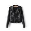 New locomotive style slim fit PU leather jacket women's short small coat fashionable versatile high waist