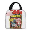 Rainbow Brite With Rainbow Heart Insulated Lunch Bag for Women Kids Portable Food Boxes Thermal Lunch Box Tote