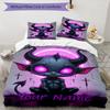 3pcs Custom Name Devilish Fantasy Artwork Bedding Set Printed Bedding Set Duvet Cover Closure Includes 1 Duvet Cover & 2 Pillowcases Bedroom Decor
