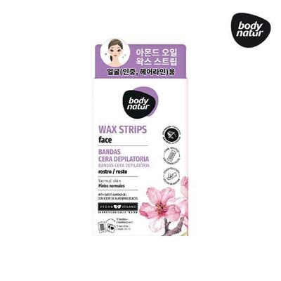Средство для удаления волос Body Nature Восковая полоска для лица Сладкий миндаль (12 листов)