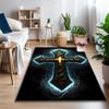 1pc Area Rug Appropriate for Office, Cross Dark Carpet, Versatile Printed Chair Rug, Durable Home Sofa Carpet