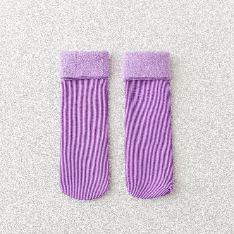 Детские зимние теплые носки для девочек, утепленные теплые носки, домашние напольные носки LXY