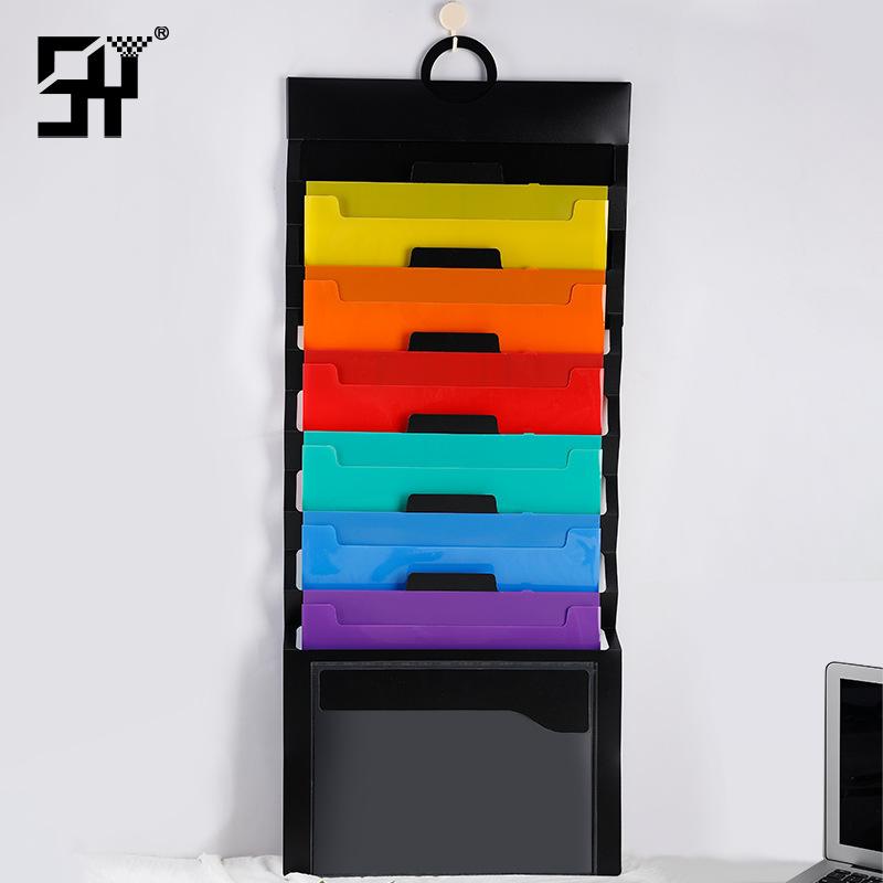 Rainbow Accordion Bag: Handheld or Hanging, Office Document Organizer