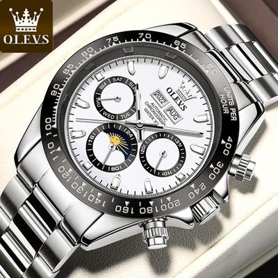 6654 с подарочной коробкой, верхние часы, квадратные многофункциональные деловые модные светящиеся мужские часы