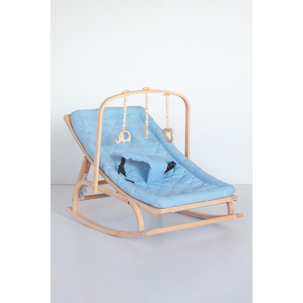 Рюкзак-кенгуру со ступенькой из натурального дерева - бежевый